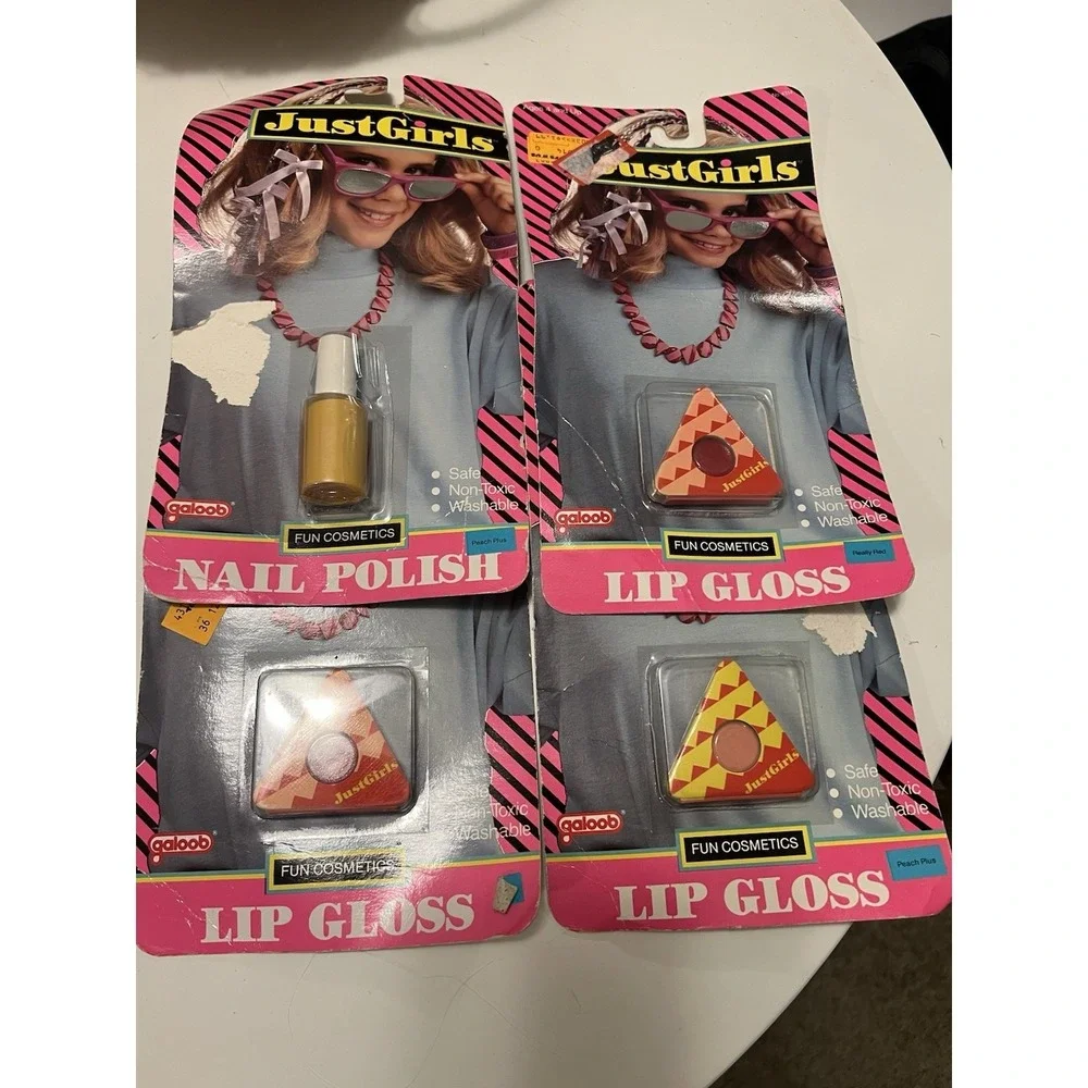 Just‎ Girls Galoob Lip Gloss Kit/nail Polish Kit lot Of (4) Vintage 1988